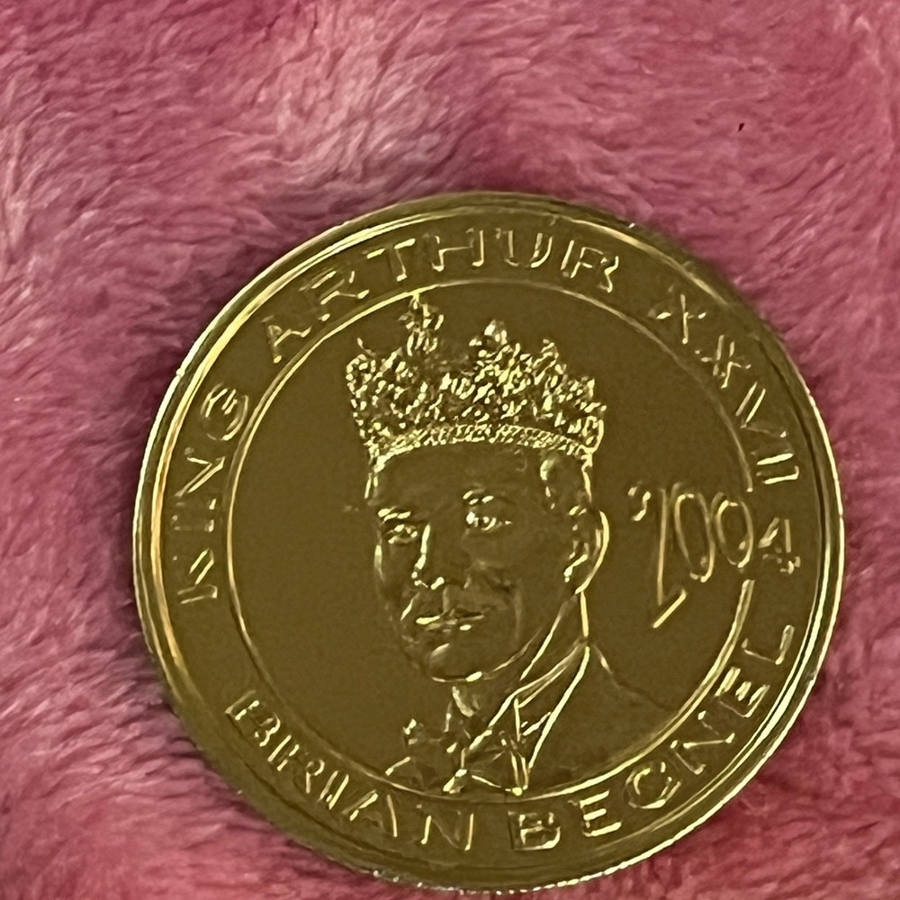 VINTAGE 2004 KING ARTHUR XXVI BRIAN BECNEL NOLA MARDI GRAS COLLECTIBLE DOUBLOON